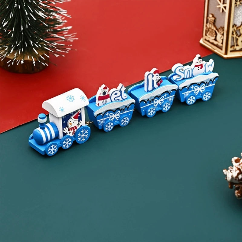 Christmas Blue Train Ornament Toy Box