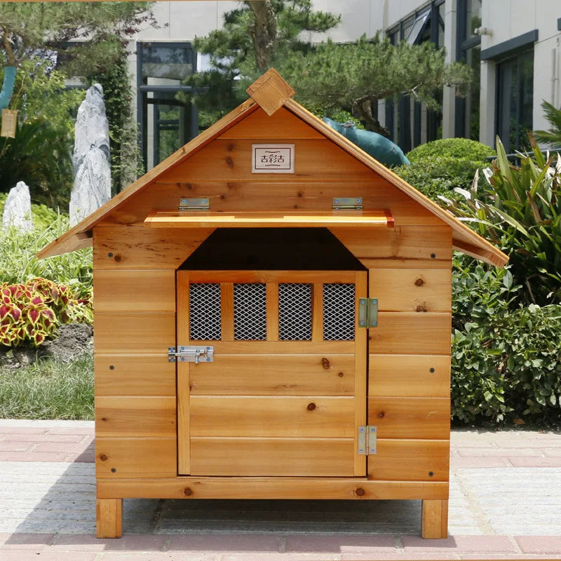 Outdoor Solid Fir Wood Dog House