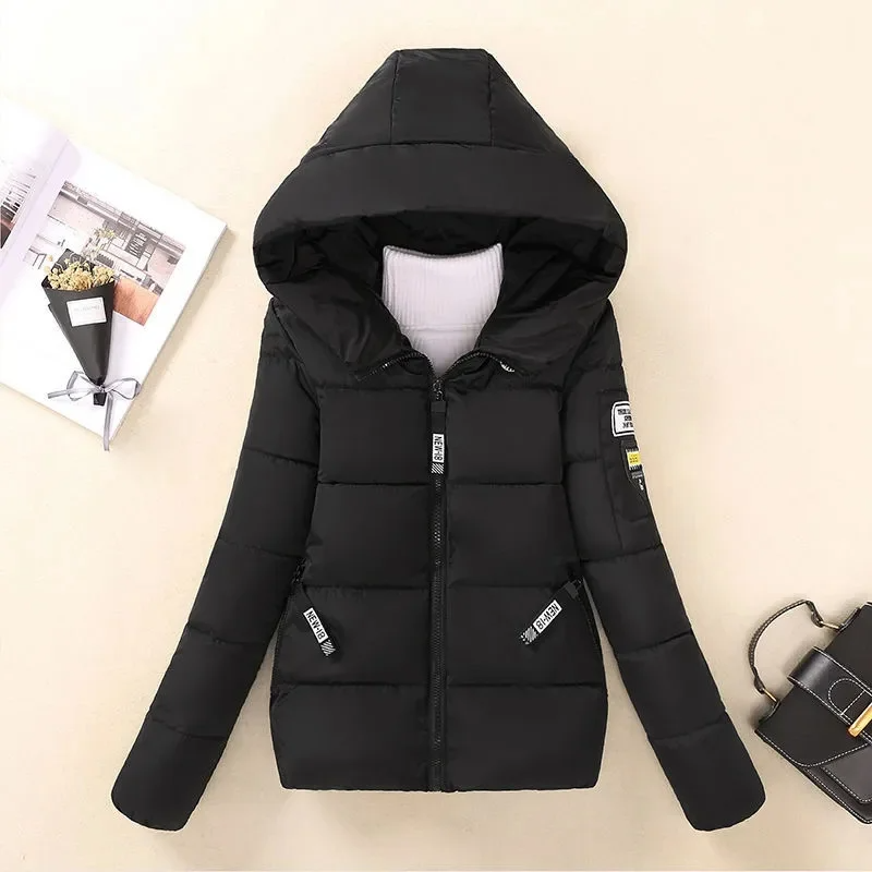 New Winter Jacket Women Parkas Hooded Short Coats