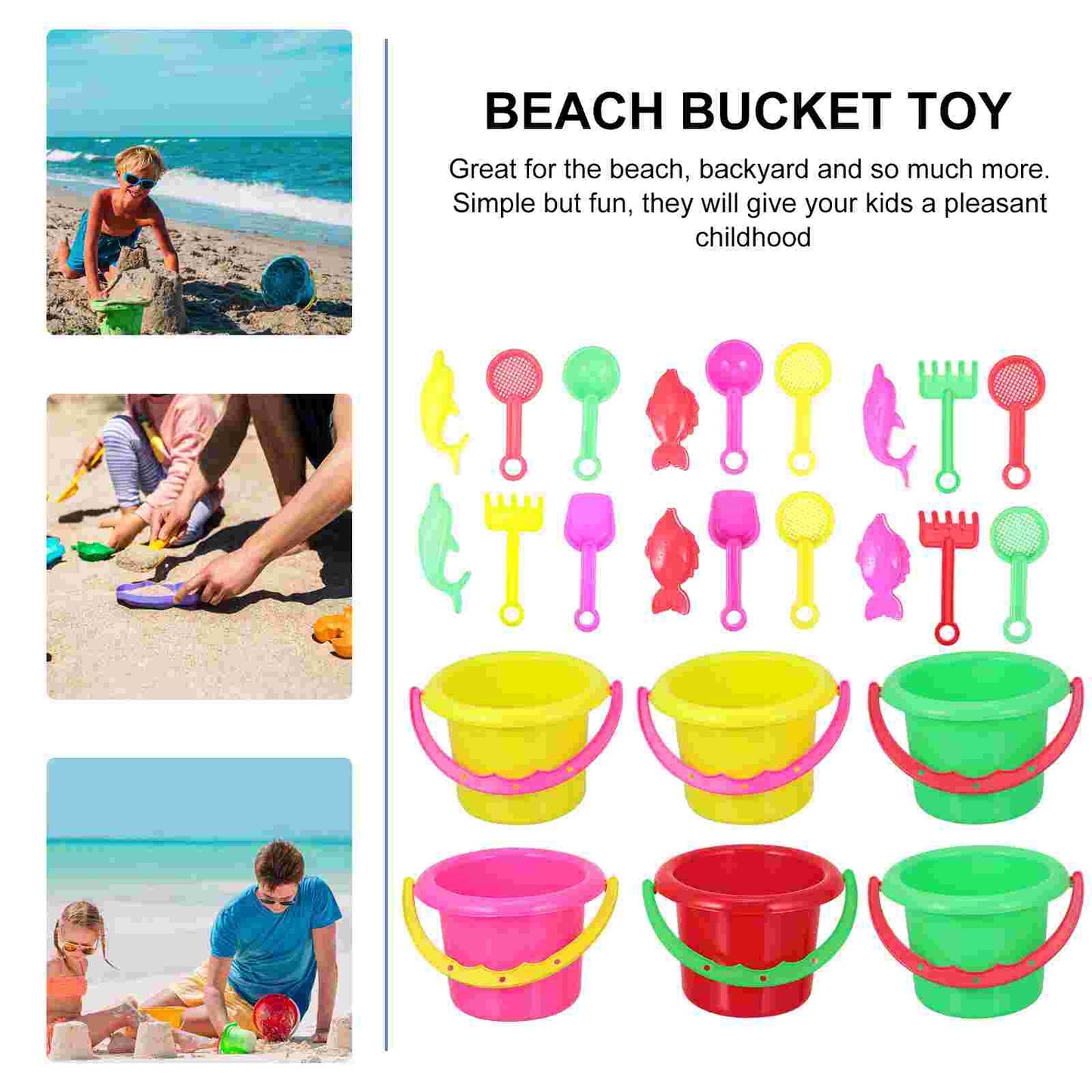 24 Pcs Baby Toys Piece Set Bucket Kid Plastic Beach