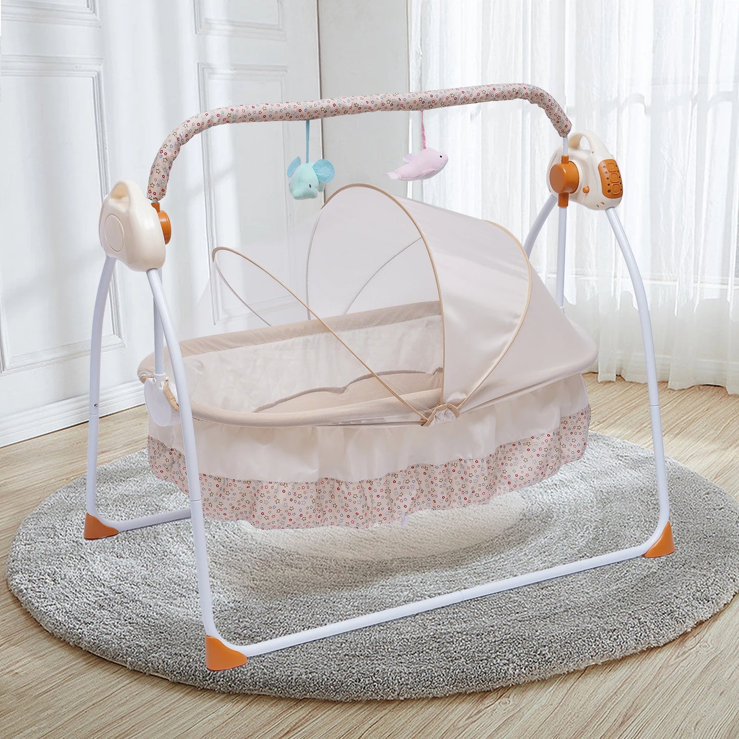 Portable Baby electric cradle rocking bed