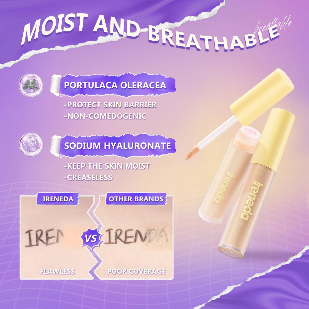 Full Coverage Breathable Moisturizing Liquid Foundation Face Makeup