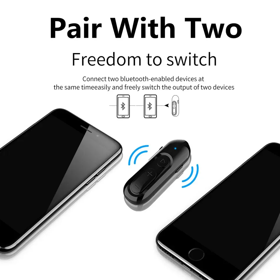 28H Bluetooth 5.0 Receiver with Earphone Microphone 3.5mm Jack