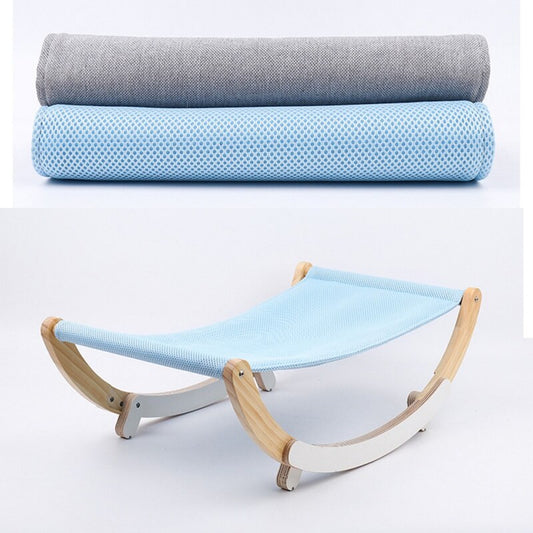 Pet Cat's Lounger Bed Wood Hammock