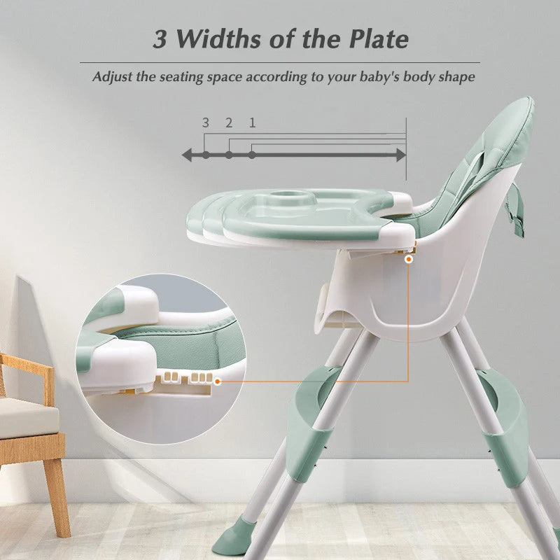 Infant Shining Kids Feeding Multi-function Height-adjust Highchair