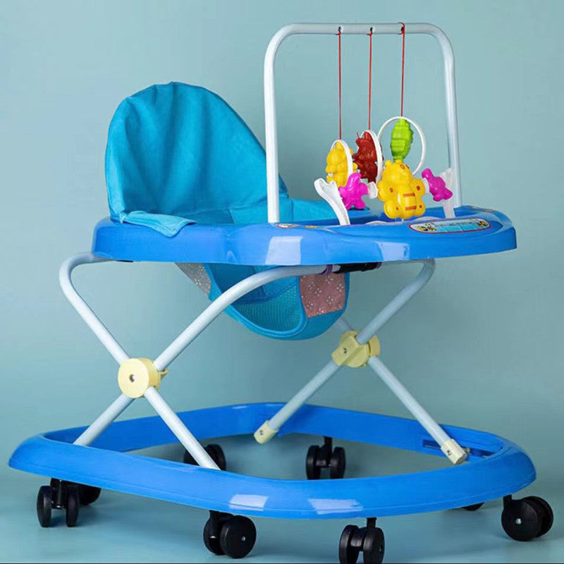 Baby walker anti-o-leg multi-function anti-rollover trolley