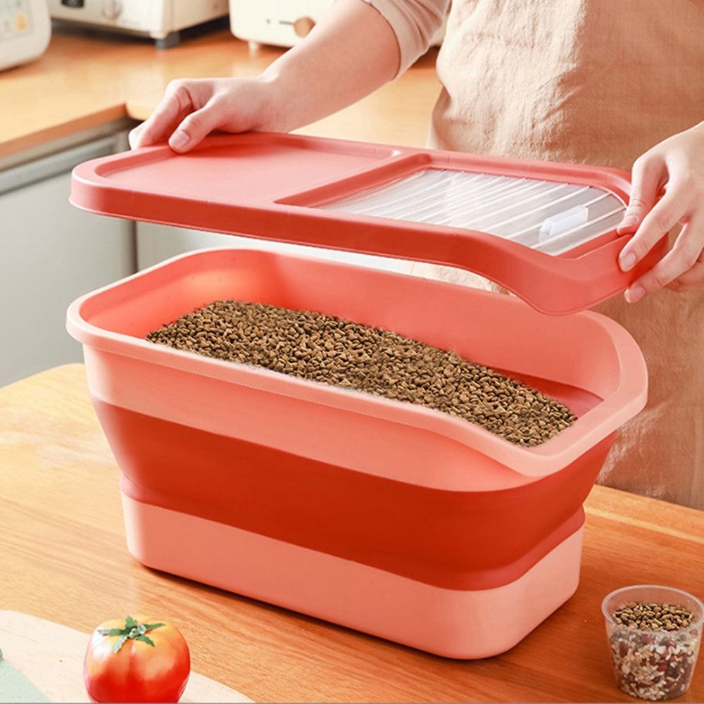 Collapsible Pet Food Storage Container