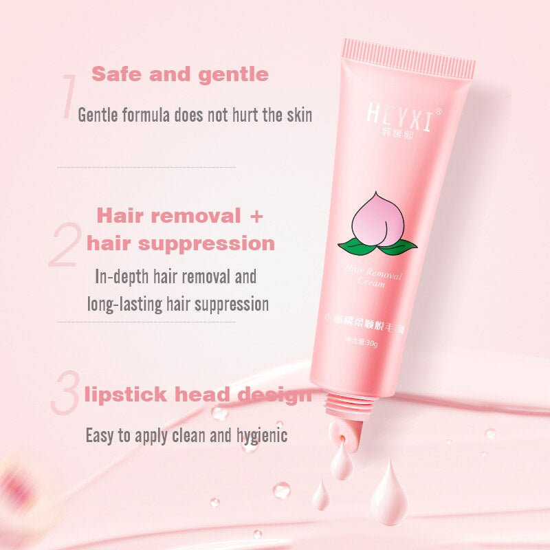 Hair Removal Cream Peach Painless Hair Remover For Lips Armpit