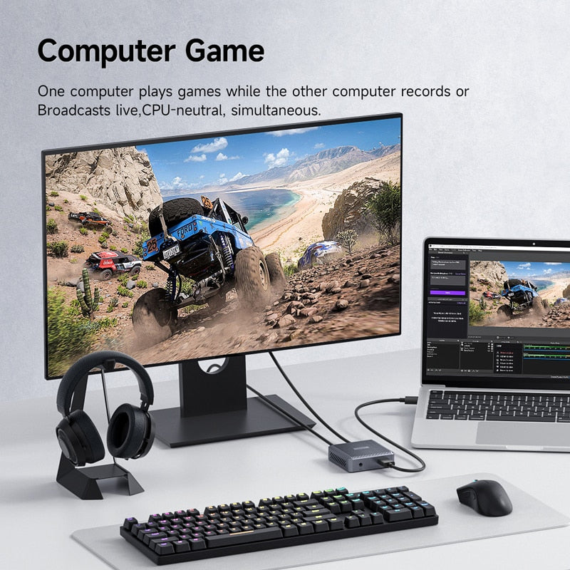 Hagibis 4K HDMI-Compatible Video Capture Card Loop Out for Game Recording Live Streaming