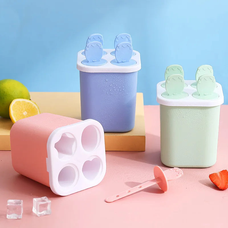 Popsicle Mold Homemade Plastic Stick Icemaker Box