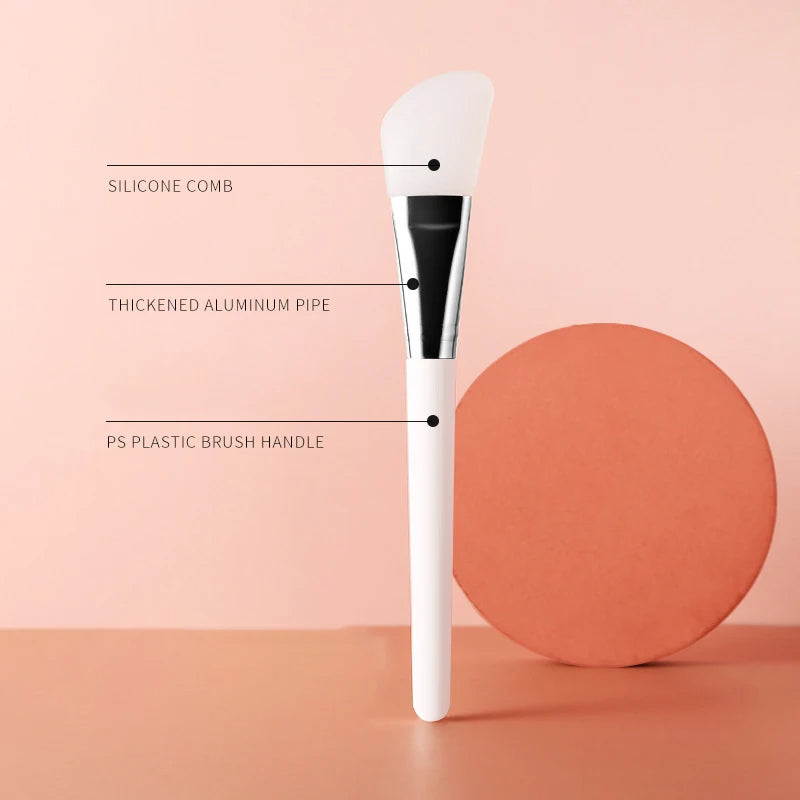 Silken Touch: Professional White Silicone Facial Mask Brush