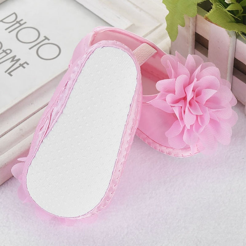 New Cute Lace Flower Newborn Baby Shoes Headband Set