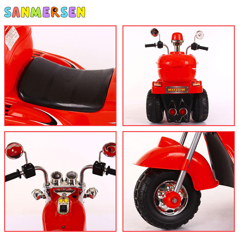 Children's Electric Tricycle Motorcycle Off-road Moto Rechargeable Pedal Motorcar