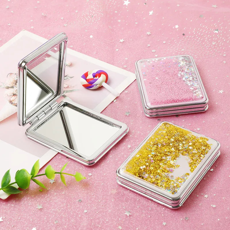 Double-Sided Sparkling Make Up Mirror