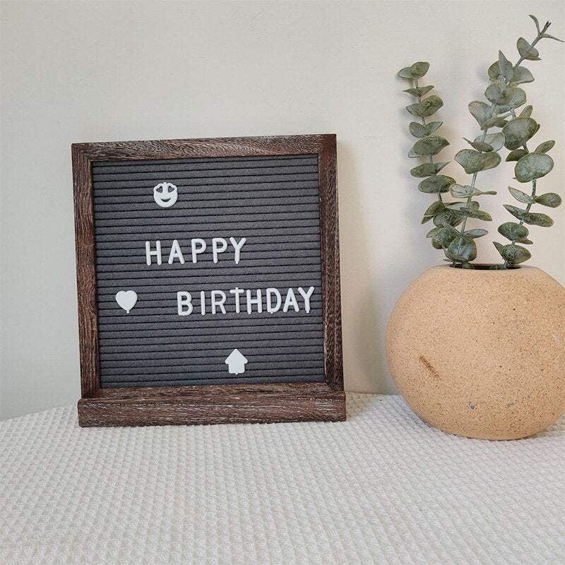 Vintage Felt Letterboard Double Side Changeable Wooden Letter