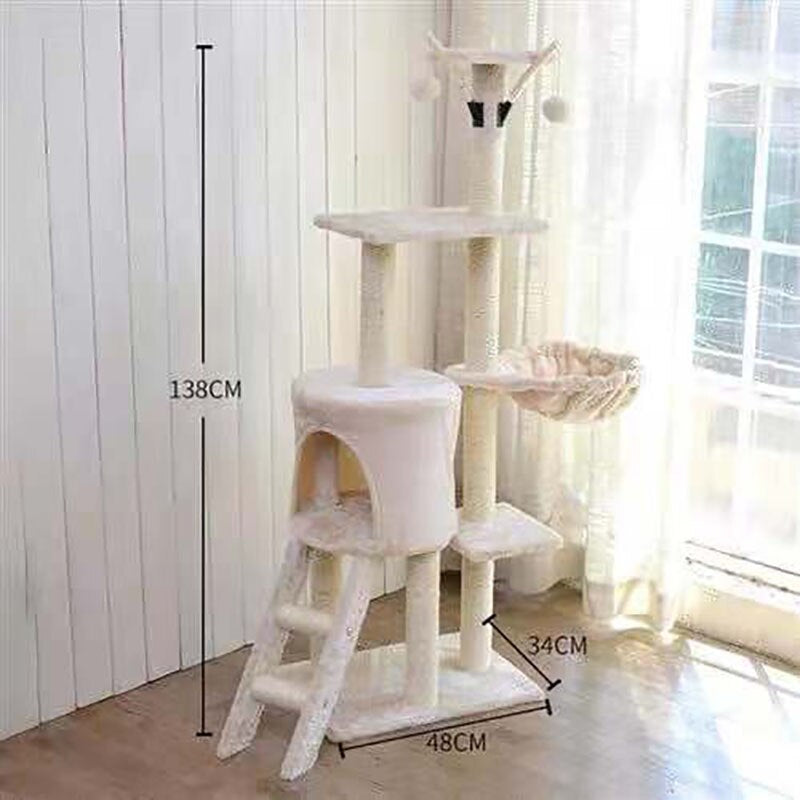 Cat House Multi-layer With Hammock Cat Scratcher Tree