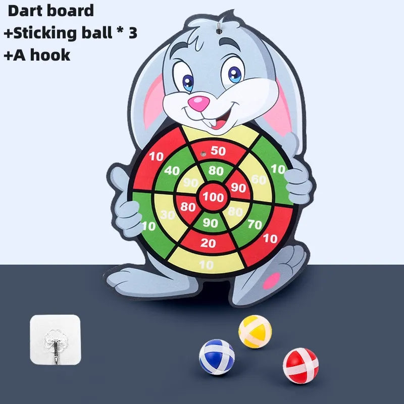 Children Cartoon Animal Dart Board Sticky Ball