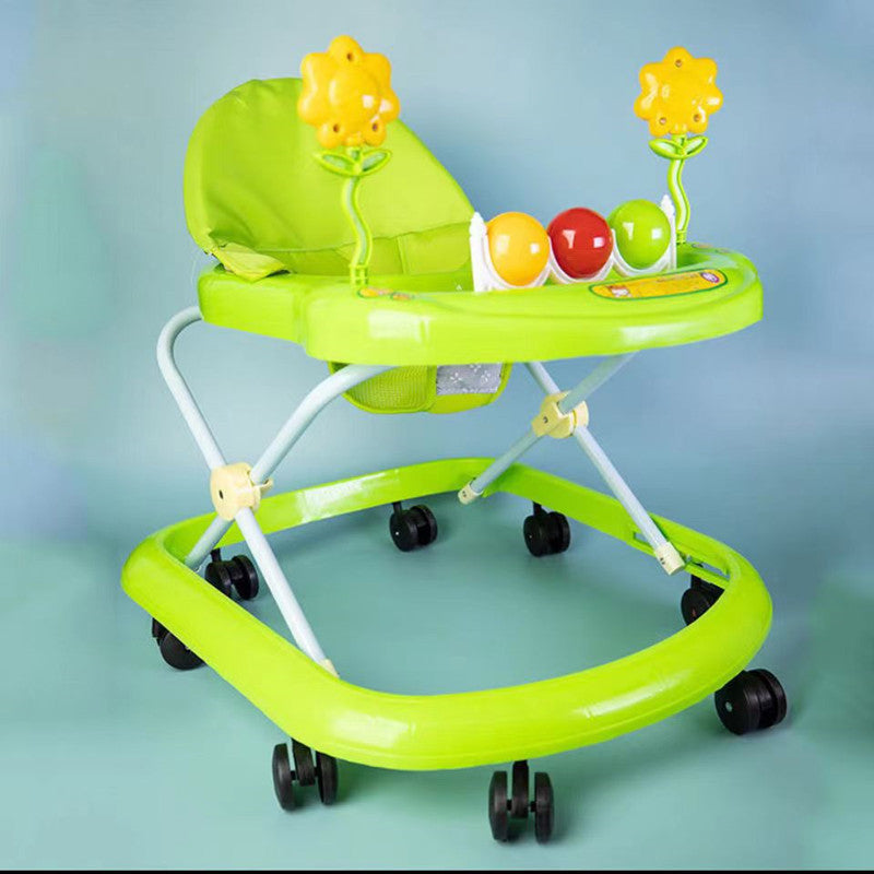 Baby walker anti-o-leg multi-function anti-rollover trolley