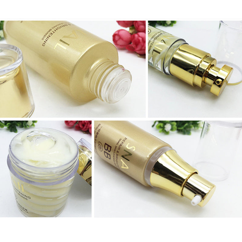 Brand SNAIL Face Care Skin Liquid Fundation  Makeup Set