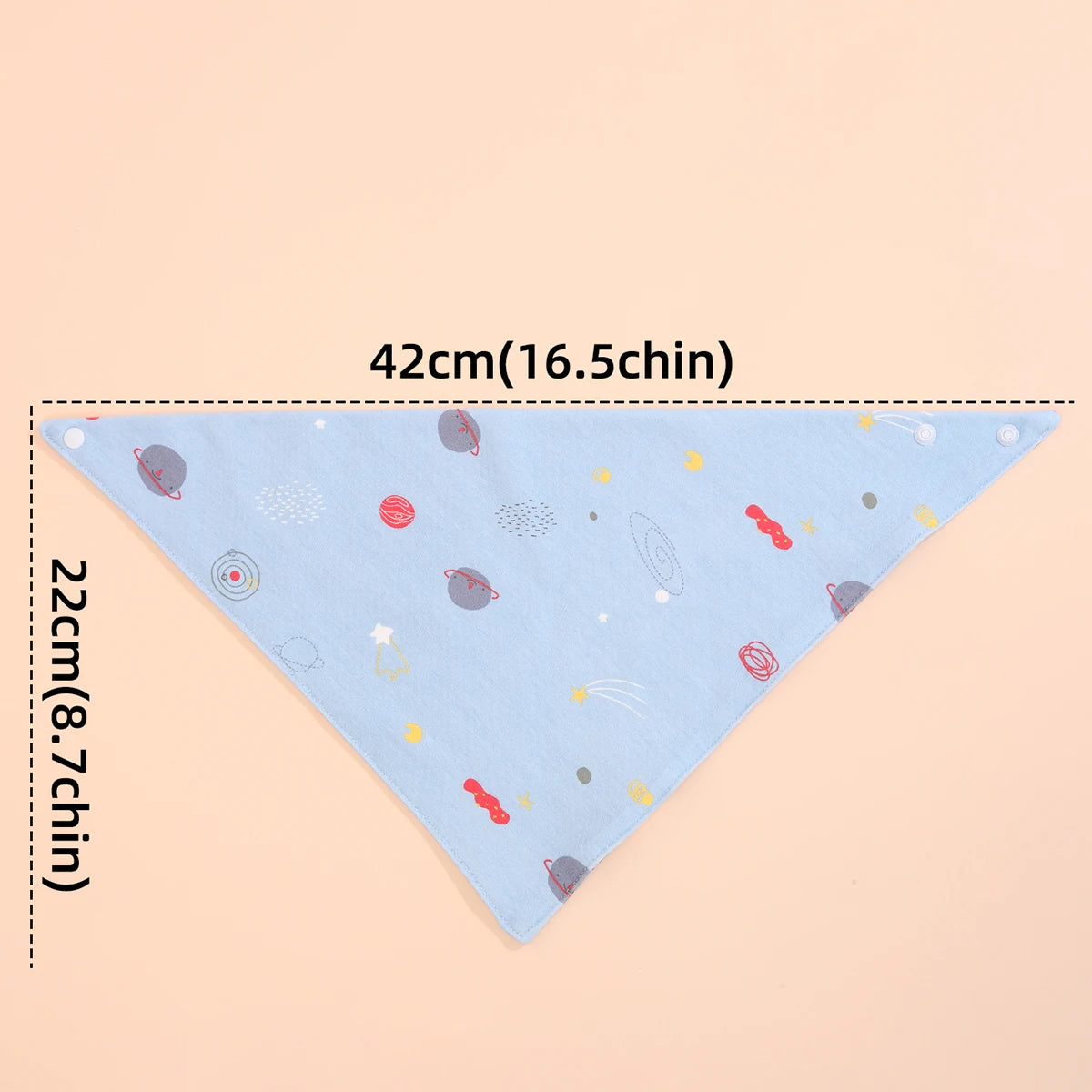 5pcs/lot Pure Cotton Triangle Baby Bibs - Cartoon Print Saliva Towel