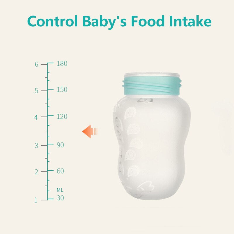 180ML Baby Silicone Feeding Bottle Infant Milk Bottle