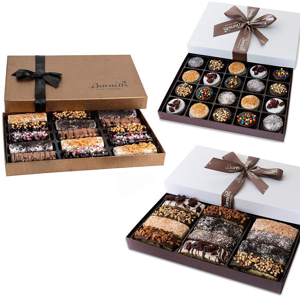 Gourmet Bundle, Elegant Chocolate Covered Biscotti & Sandwich Cookies