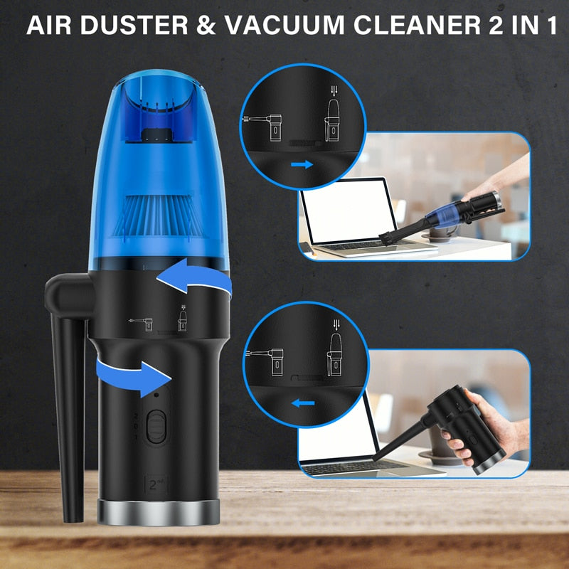 Blower & Vacuum 2-in-1 Upgraded Cordless Electric Compressed Air Duster