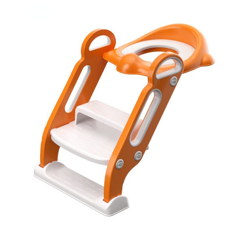 Infant Potty Seat Urinal Backrest Training Chair with Step Stool Ladder