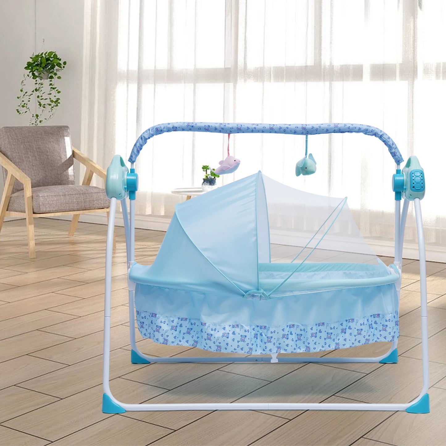 Portable Baby electric cradle rocking bed