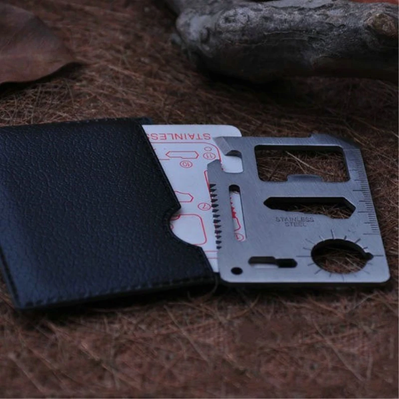 11 in1 Multipurpose Gadget Outdoor Camping Opener Wallet Kit