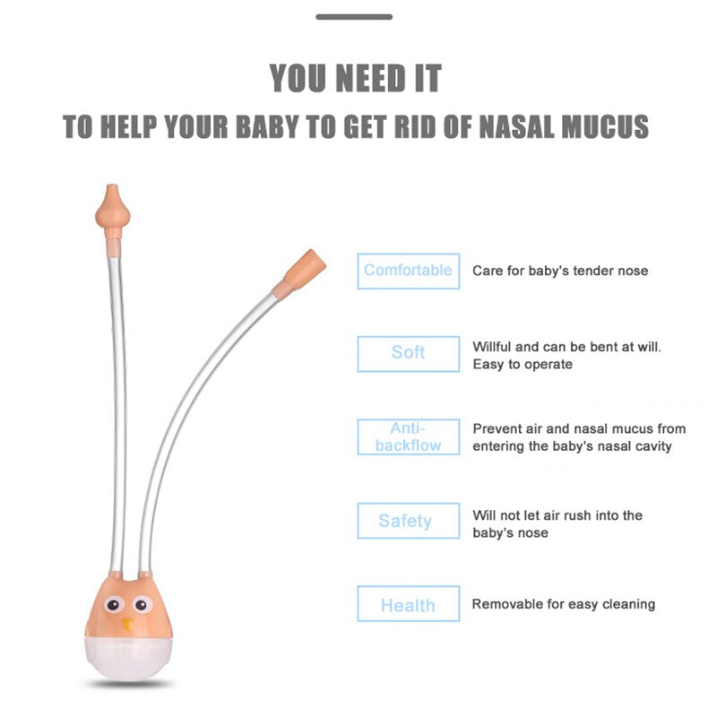 Nasal Aspirator Infant Nasal Suction Snot Cleaner Baby Mouth Suction Catheter