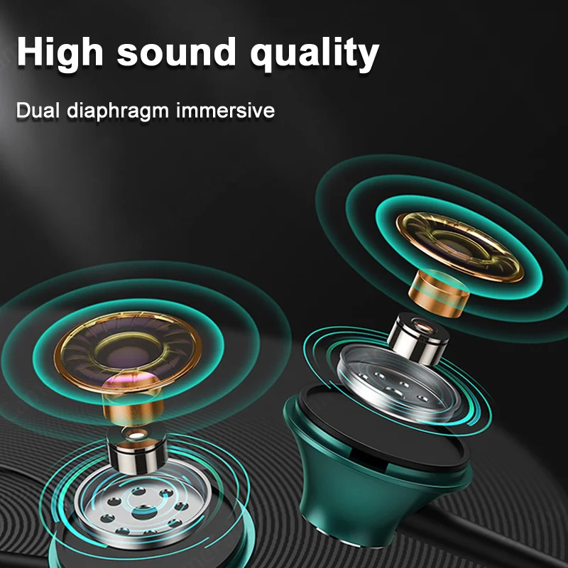 HiFi USB Type C Headphone Bass Stereo Volume Control Earbud