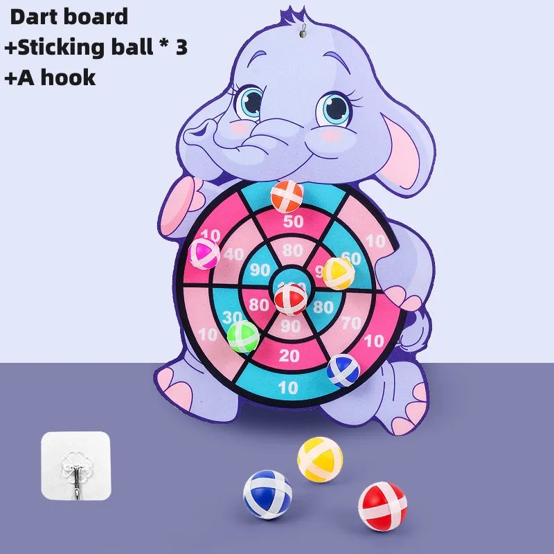 Children Cartoon Animal Dart Board Sticky Ball