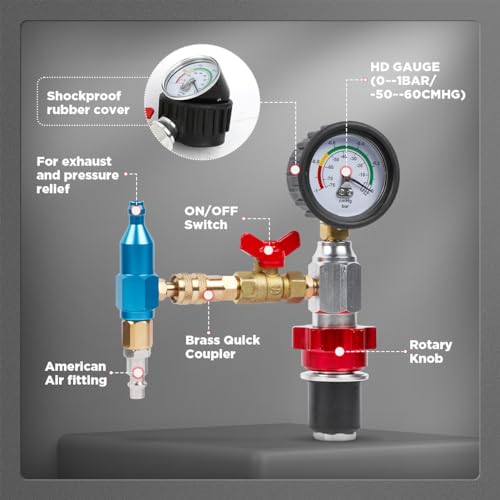 Universal Coolant Vacuum Filler Tool with 5 Adapters