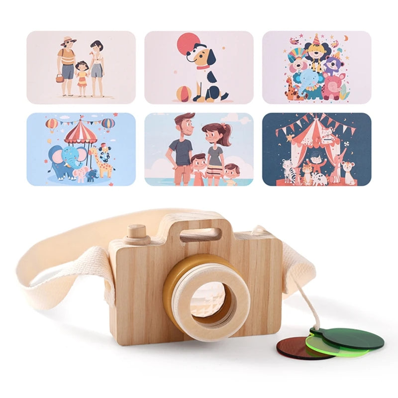 Wooden Baby Montessori Camera Block Puzzle