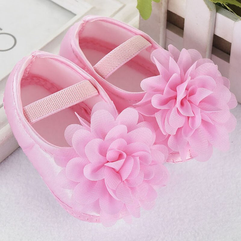 New Cute Lace Flower Newborn Baby Shoes Headband Set