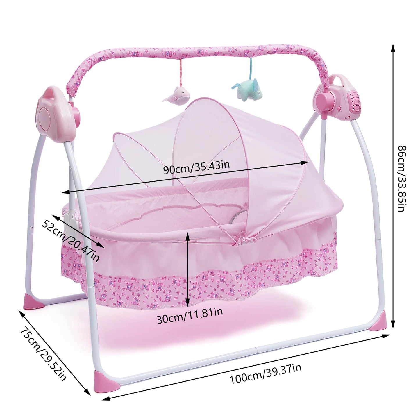 Portable Baby electric cradle rocking bed