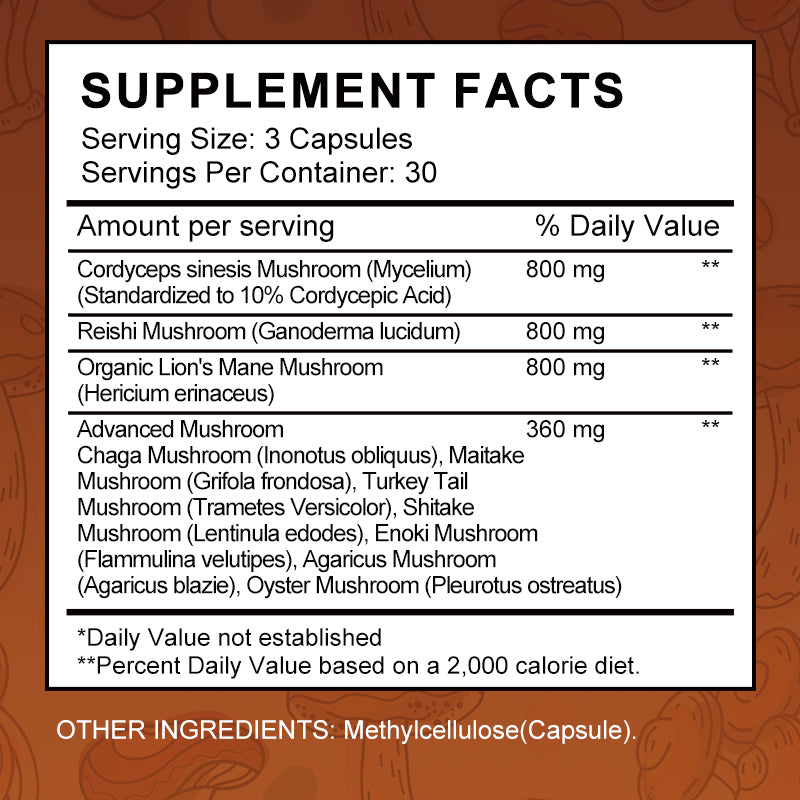 Orgmax 10 Mushroom Complex Supplement