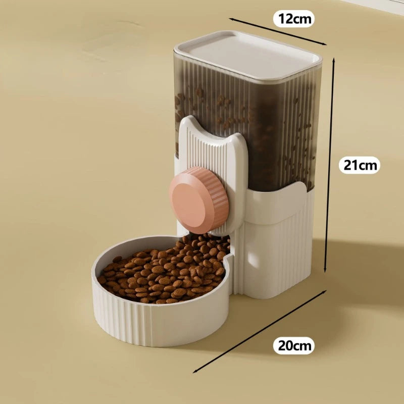 PawsPalace Smart Feeder: Automatic Pet Food and Water Dispenser with Hanging Bowls