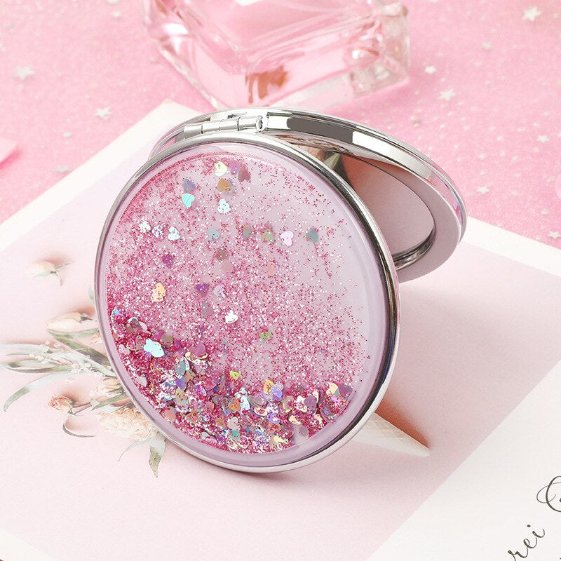 Double-Sided Sparkling Make Up Mirror