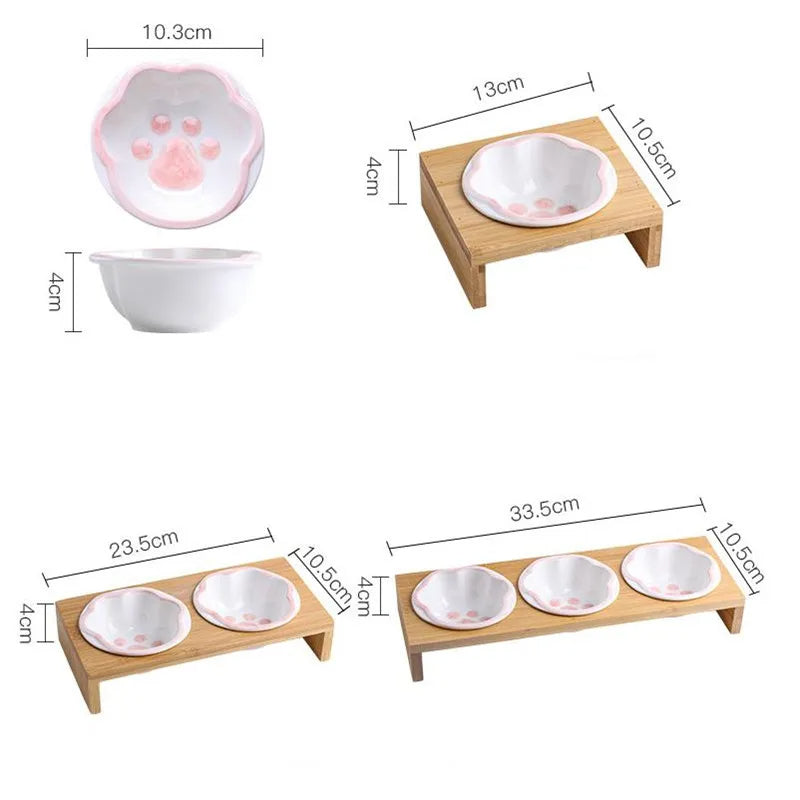 Fashion Cartoon Paw Design Pet Bowls