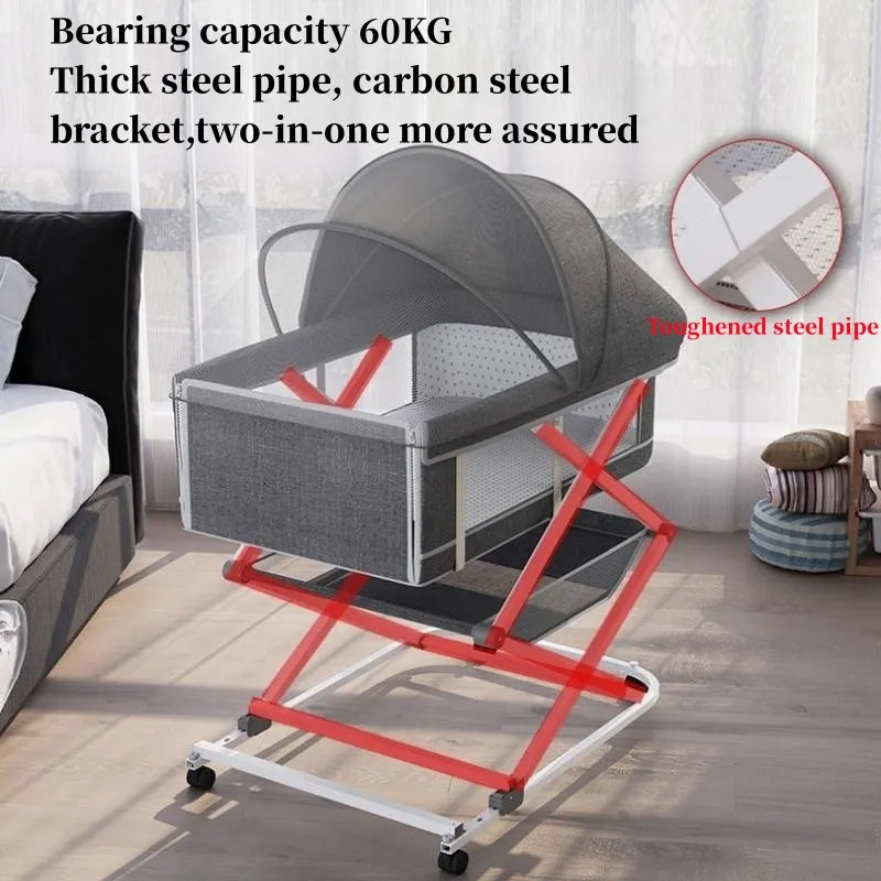 Multifunctional crib Folding splice Queen Portable bed