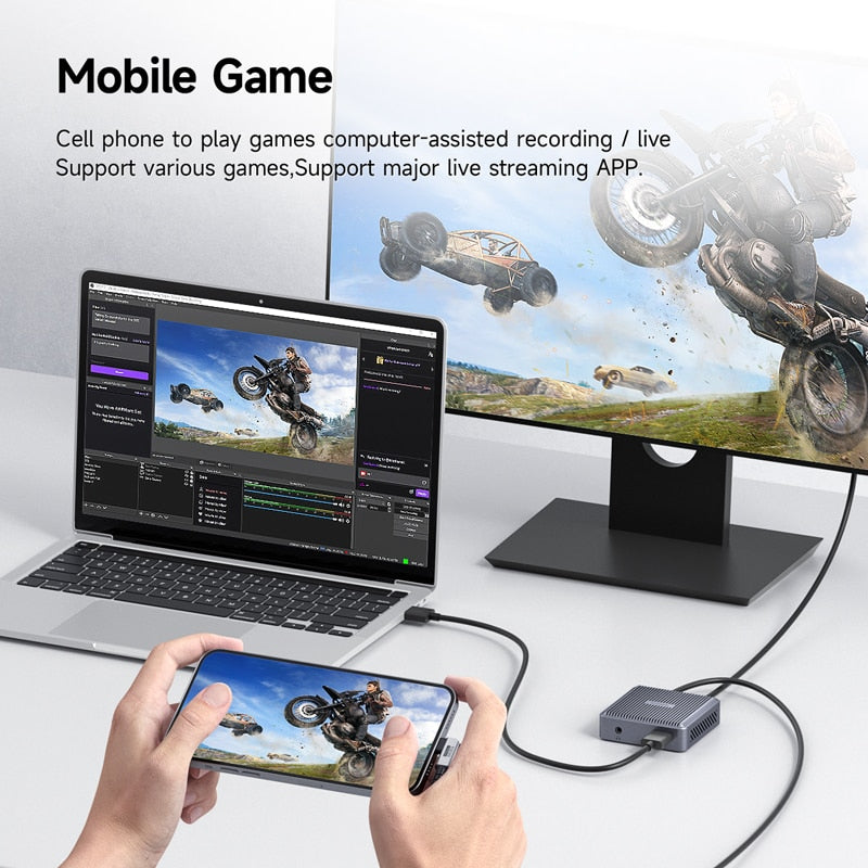 Hagibis 4K HDMI-Compatible Video Capture Card Loop Out for Game Recording Live Streaming