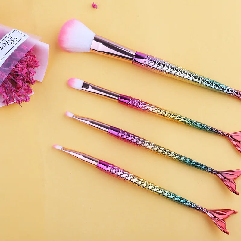 Mermaid Makeup Brushes Set