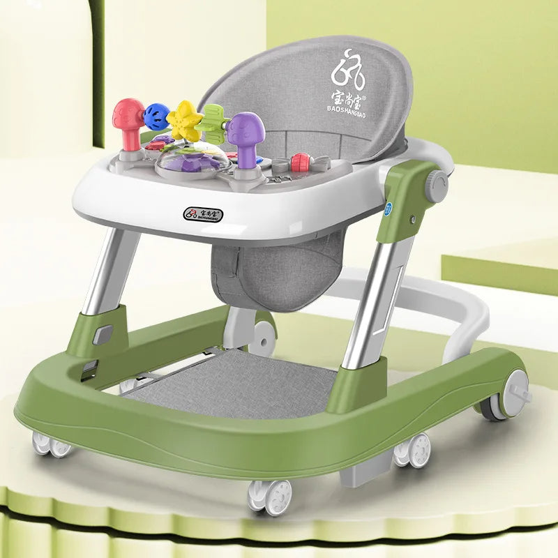 Multifunction Baby Walker with Adjustable Folding Seat