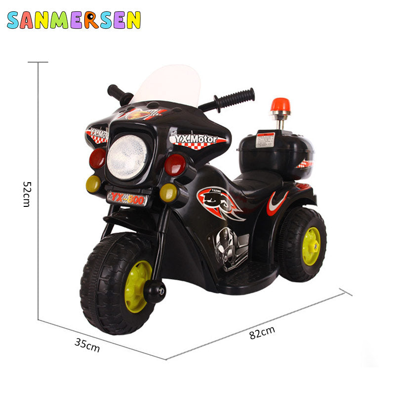 Children's Electric Tricycle Motorcycle Off-road Moto Rechargeable Pedal Motorcar