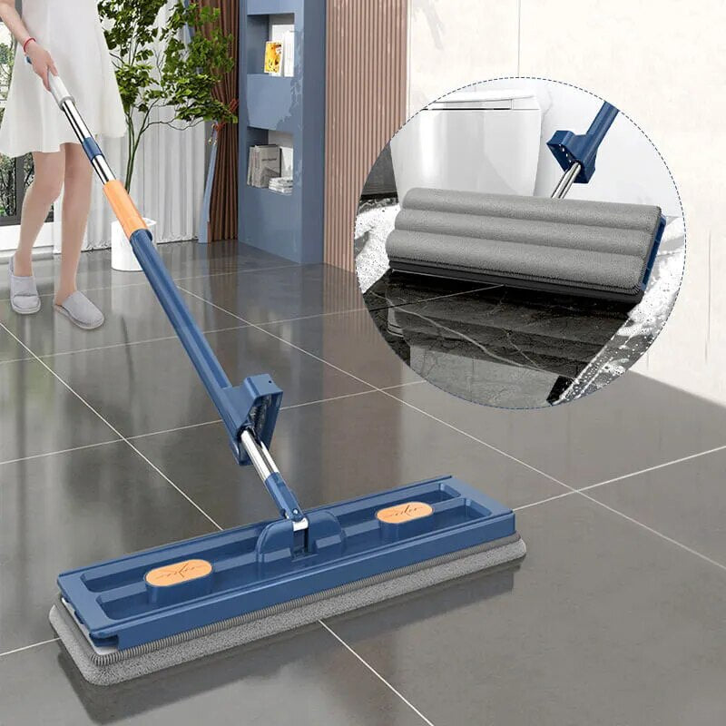 New Style Large Flat Slide Microfiber Self-contained Mop