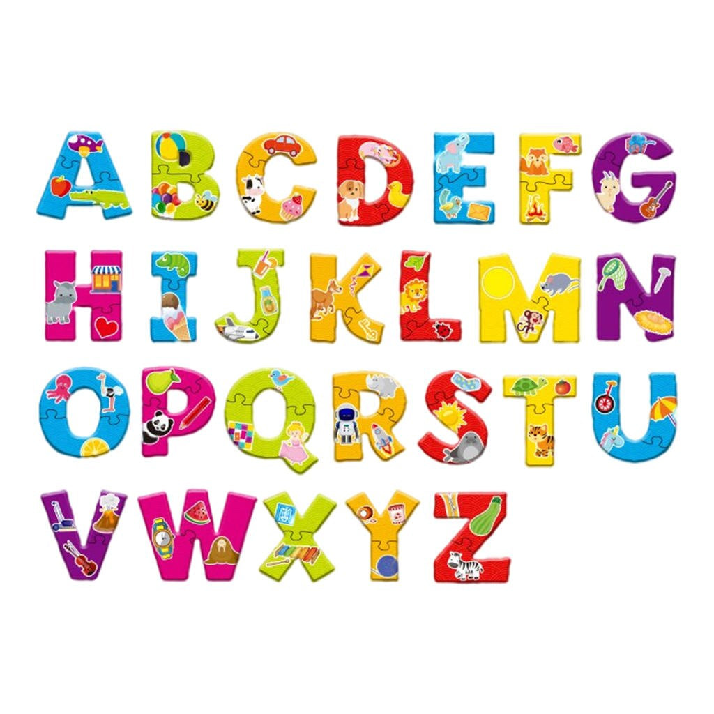 ABC Alphabet Puzzle Color & Shape Match Game Develop Toy