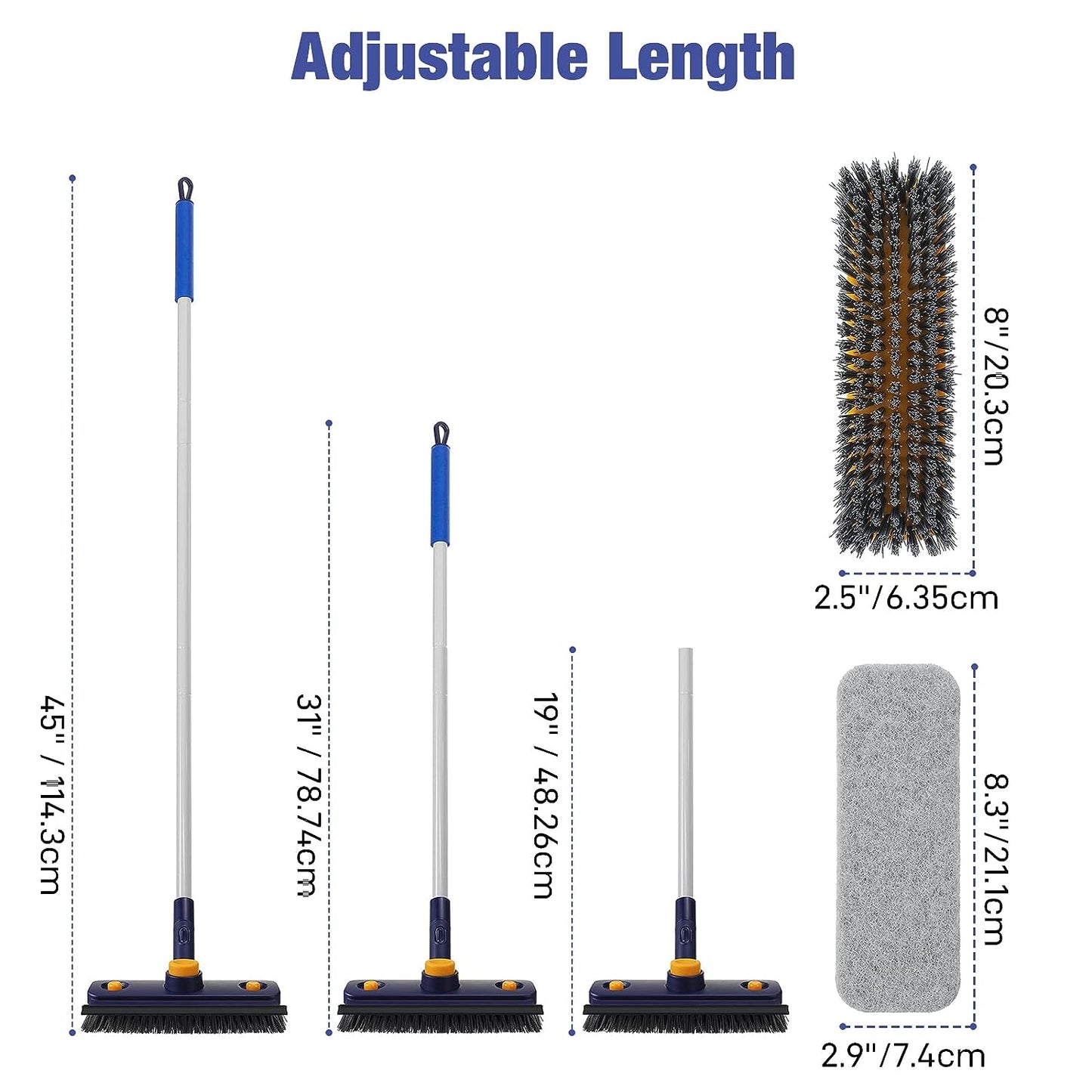 Floor Scrub Brush with Squeegee