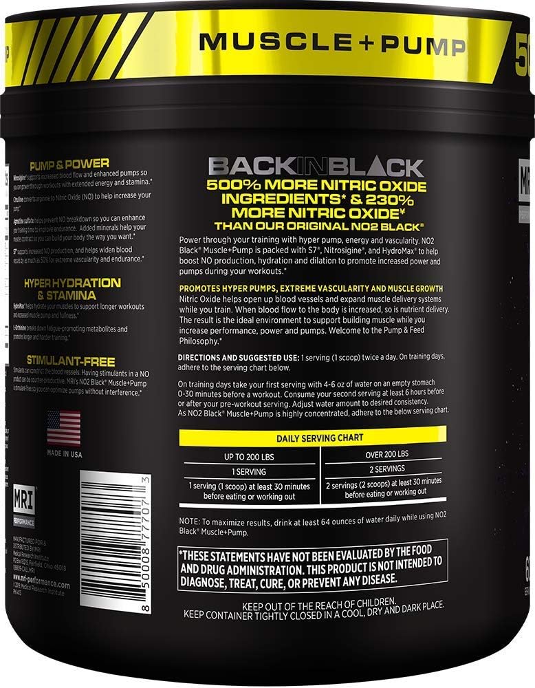 MRI NO2 Black Nitric Oxide Supplement